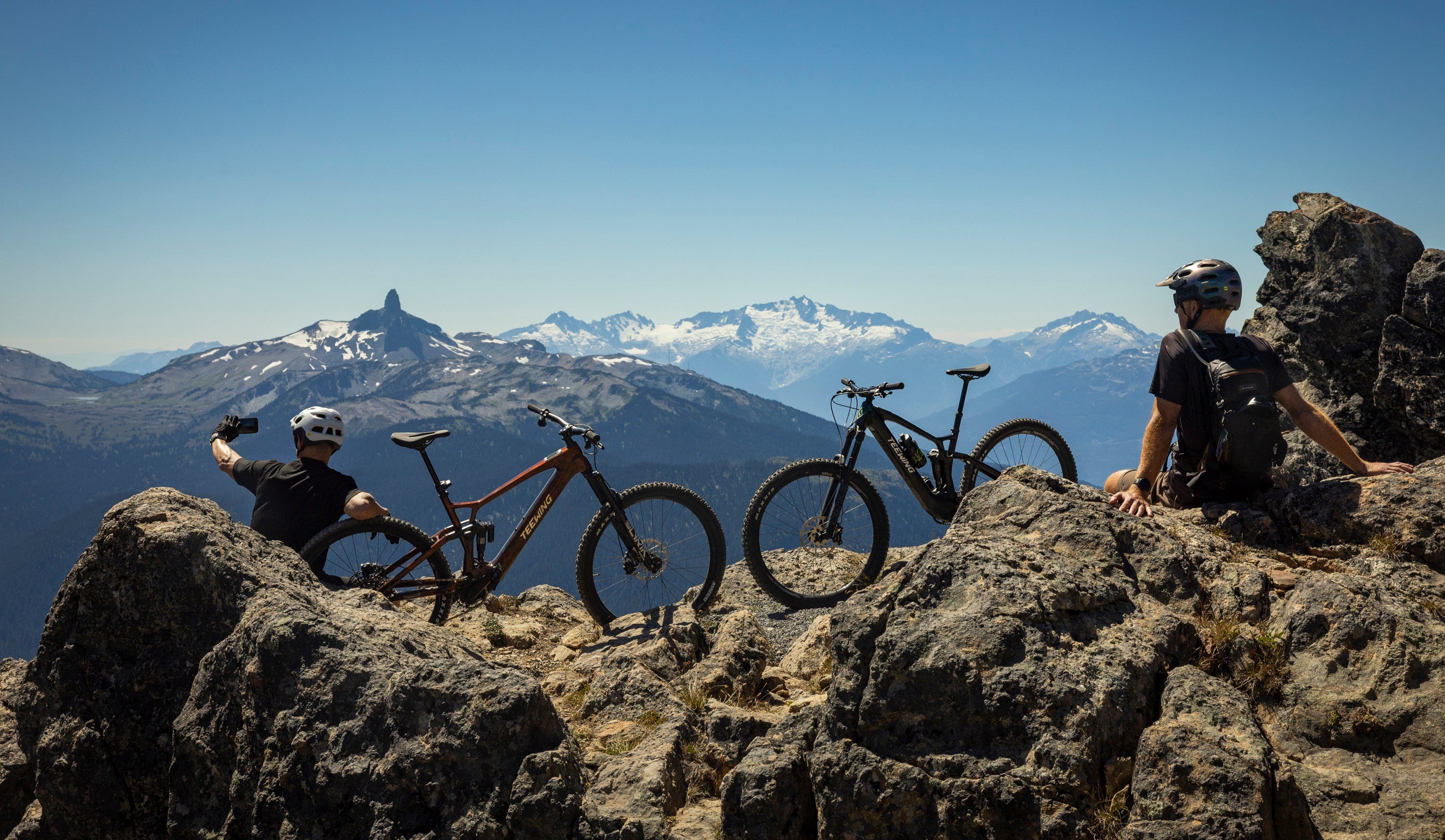 Teewing EMTBs at the Top of the World in Whistler BC